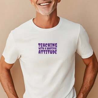 Schul-Halloween ironischer Lehrer violette Typogra T-Shirt