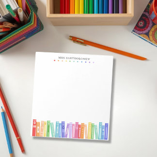 Schul-Lehrer-Regenbogen-Farb-Bücher Maßanfertigung Notizblock