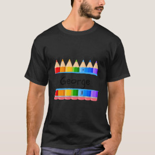 Schul-Lehrer-Schüler-Name George Kindergen Tag T-Shirt