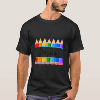 Schul-Lehrer-Schüler-Name Jesãºs Kindergen Tag T-Shirt