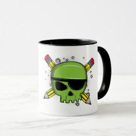 Schul-Schädel-überquerte Stifte unverzichtbar für  Tasse