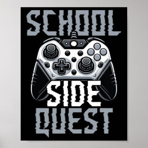 Schul-Seitensuche Lustiger Gamer Ck Zur Schule Poster