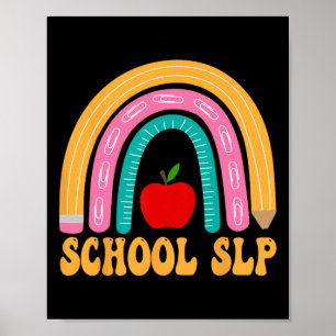 Schul-SLP-Regenbogenstift-Frauen-Byck-To-School-Ap Poster