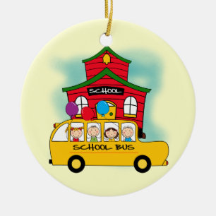 Schul-und Schulbus-T - Shirts und -geschenke Keramikornament