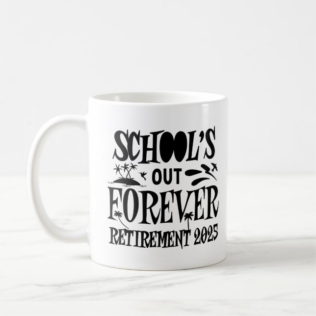 Schulabbruch 2025 Funny Teacher Kaffeetasse (Links)
