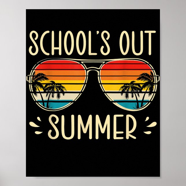 Schulabend im Sommer im letzten Schultag Poster (Vorne)