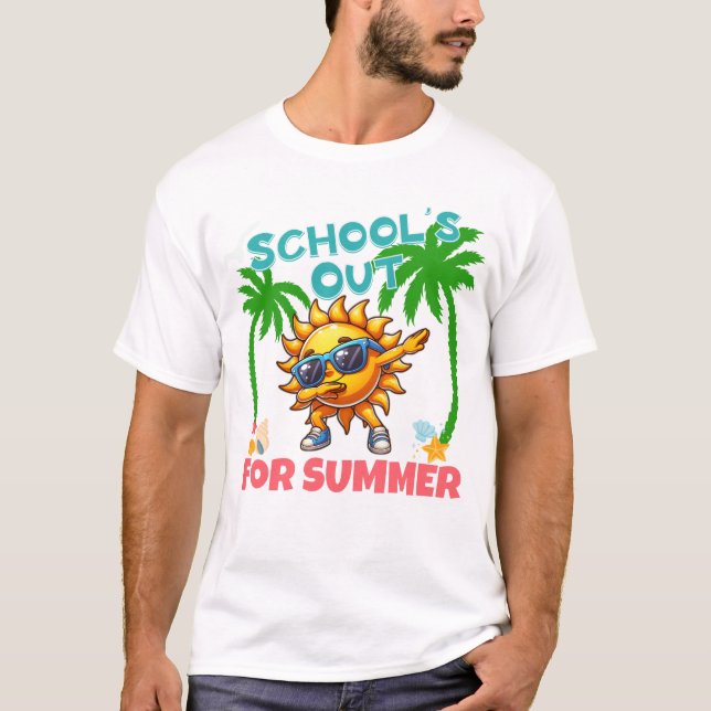 Schulabende für Sommerspass farbenfroh kühl T-Shirt (Vorderseite)