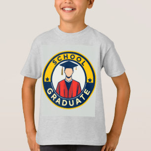 Schulabschluss-Emblem T-Shirt