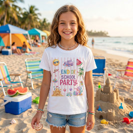 Schulabschluss-Party-Streifen T-Shirt