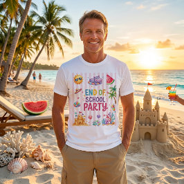 Schulabschluss-Party-Streifen T-Shirt
