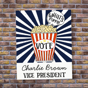 Schulabstimmungsposter What's Poppin Kampagne Poster