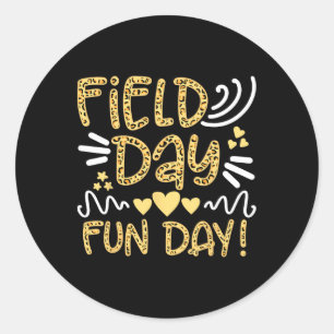 Schulalltag Spaß Leopard Feldlehrer Kind Runder Aufkleber