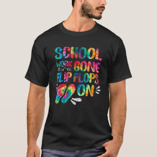 Schularbeit: Flip Flops auf TieDye Summer Vacat T-Shirt