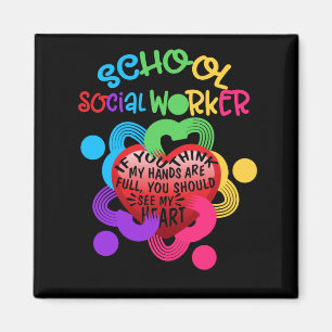 Schularbeiter Herz Hand Magnet