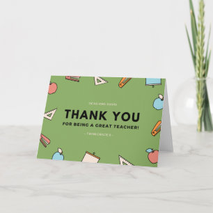 Schulartikel Woche der großen Lehrer Wertschätzung Karte