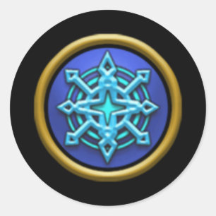 Schulaufkleber des Eis-Wizard101 Runder Aufkleber