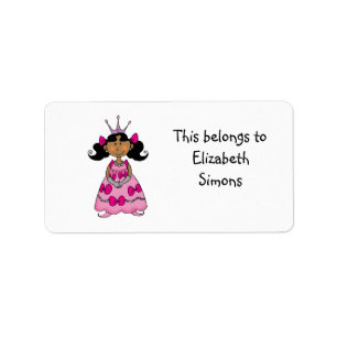 Schulaufkleber (Prinzessin) Adressaufkleber