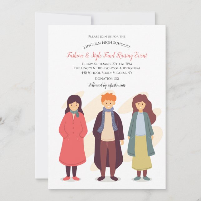 Schulausstellung Fundraiser Einladung (Vorderseite)