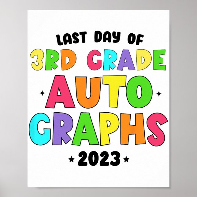 Schulautografien am letzten Tag Poster (Vorne)