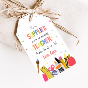 Schulbedarf Dankeschön an Sie für Tags Geschenkanhänger