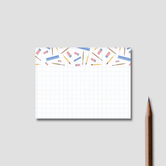 Schulbedarf Muster Notizen (School Supplies Pattern Notes)