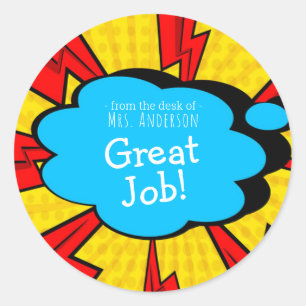 Schulbedarf Runder Aufkleber