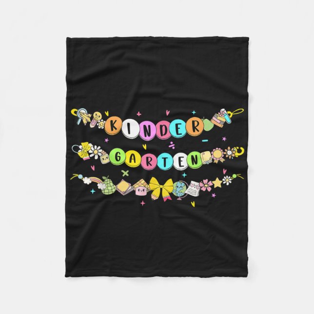 Schulbeginn Kindergarten-Armband Lehrer Stud Fleecedecke (Vorderseite)