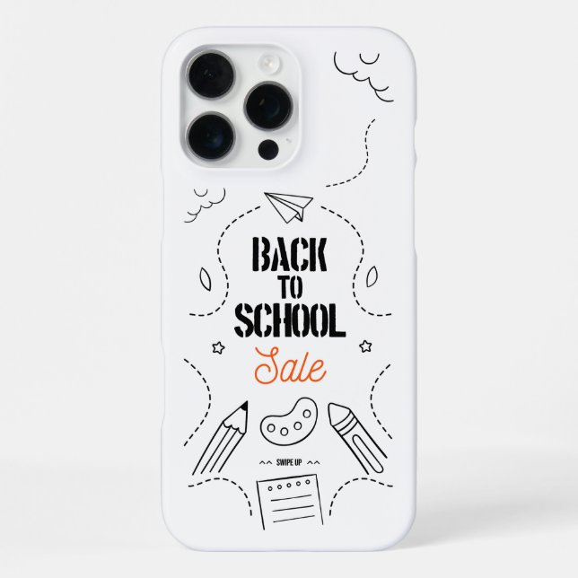 Schulbeginn-Typografie-Design iPhone Hülle (Rückseite)
