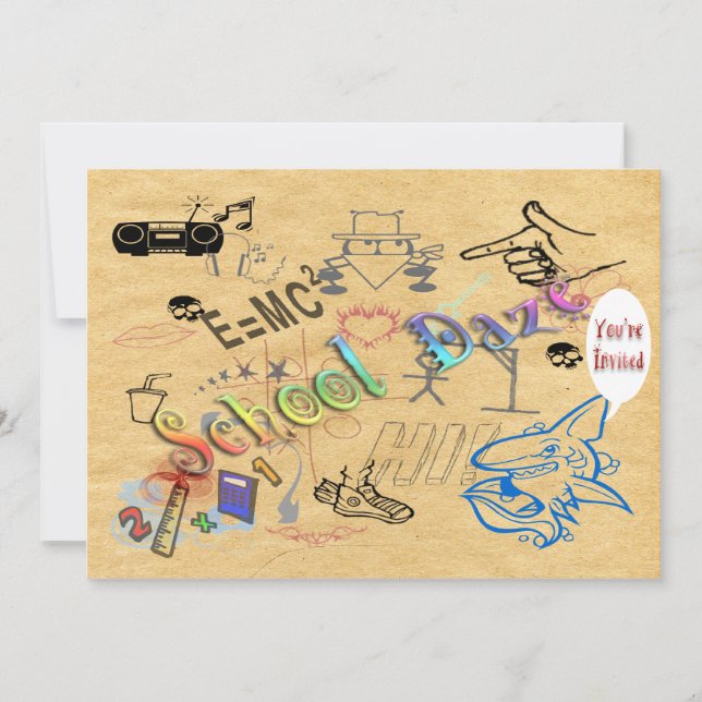 Schulbenommenheits-Einladung Einladung (Vorderseite)