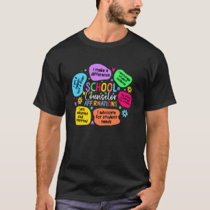 Schulberater Affirmations Mental Health Awaren T-Shirt