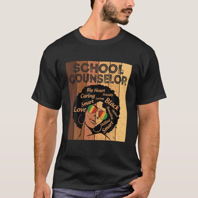 Schulberater Afro American Black Histor T-Shirt (Vorderseite)