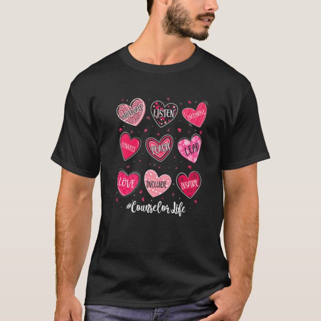 Schulberater Leben Valentinstag Herzinfarkt T-Shirt (Vorderseite)