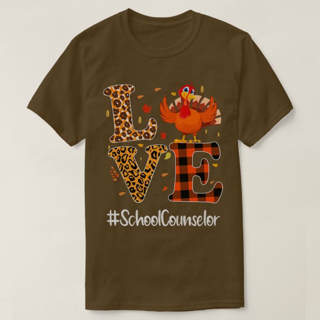 Schulberater Liebe Erntedank Leopard Türkei  T-Shirt (Design vorne)