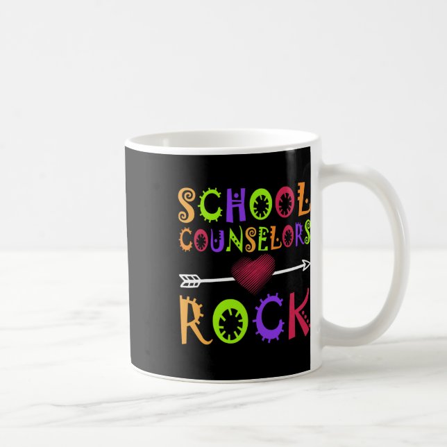 Schulberater Rock Heart Book School Counselor Kaffeetasse (Rechts)