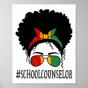 Schulberaterin Afrikanische Frauen Unordentlicher Poster