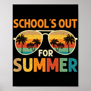 Schulbesuche für den Sommer des letzten Schultages Poster