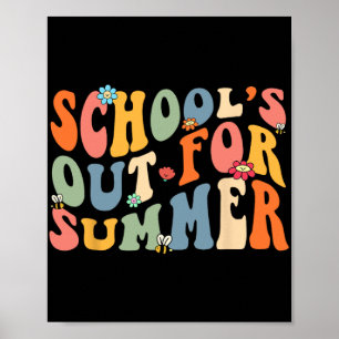 Schulbesuche für den Sommer des letzten Schultages Poster
