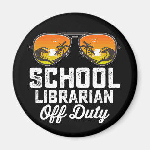 Schulbibliothekar außer Dienst am letzten Schultag Magnet