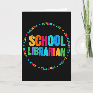Schulbibliothekar Tee Regenbogenfarben Bibliothek  Karte