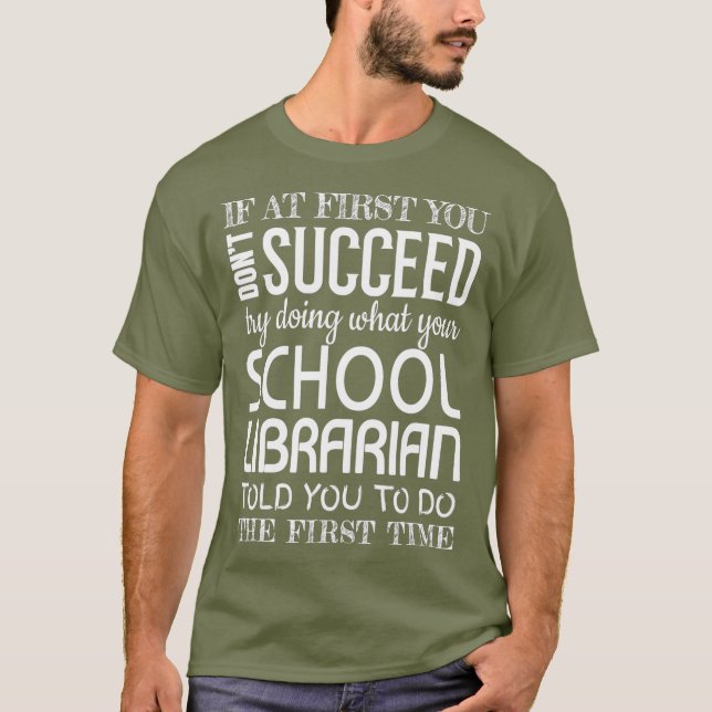 Schulbibliotheken Funny gelang T-Shirt (Vorderseite)