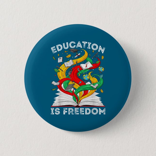 Schulbildung zur Schwarzen Geschichte ist Freiheit Button (Vorderseite)