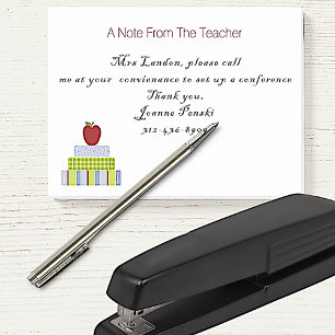 Schulbuch-Lehrer-Note-Pad Post-it Klebezettel