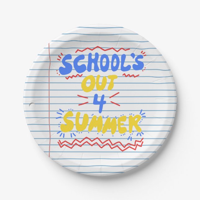 Schulbuch Pappteller (Vorderseite)