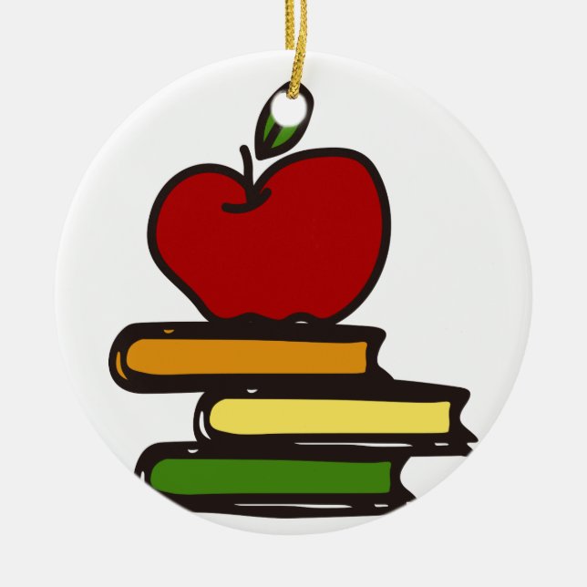 Schulbücher Keramik Ornament (Vorne)
