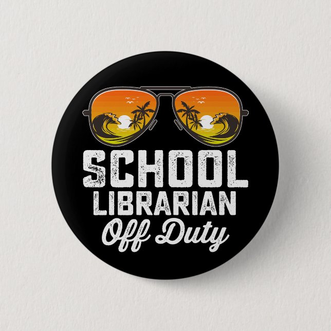 Schulbücherei am letzten Schultag Button (Vorderseite)