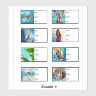 Schulbuchkleber - Moana Aufkleber