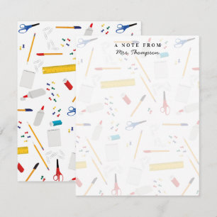 Schulbüros - Geschenke für Musterlehrer Mitteilungskarte