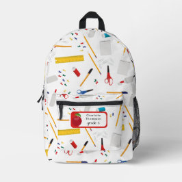 Schulbüros und Handwerkslieferungen Name der Schül Bedruckter Rucksack