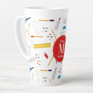 Schulbüros und Handwerksmaterial Mustermonogramm Milchtasse