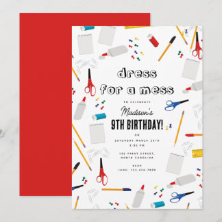 Schulbüros versorgt Kunsthandwerk Geburtstagsparty Einladung